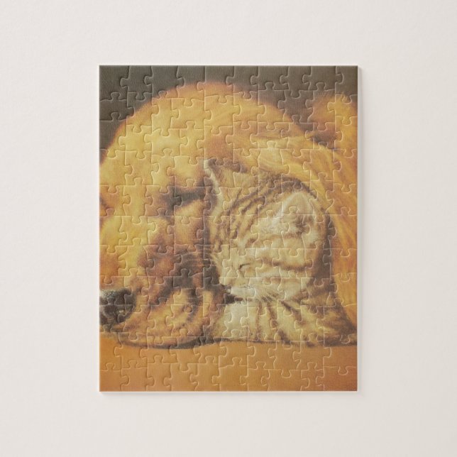 Puzzle Belle affiche d'art de chat et de chien incroyable (Vertical)