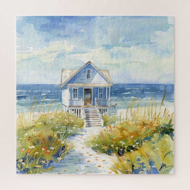 Puzzle Belle aquarelle Beach Cottage (Vertical)