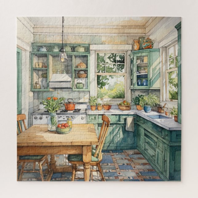Puzzle Belle aquarelle Country Cuisine (Vertical)