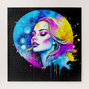 Puzzle Belle aquarelle femme Abstraite