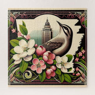 Puzzle Belle Arkansas State Flower and Bird