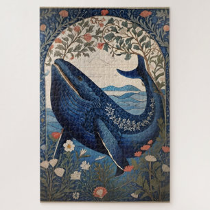 Puzzle Belle Baleine Bleue William Morris Inspiré