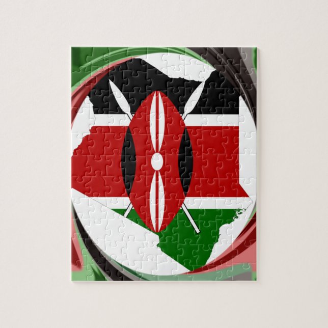 Puzzle Belle belle carte Kenyan Whirlwind Design (Vertical)
