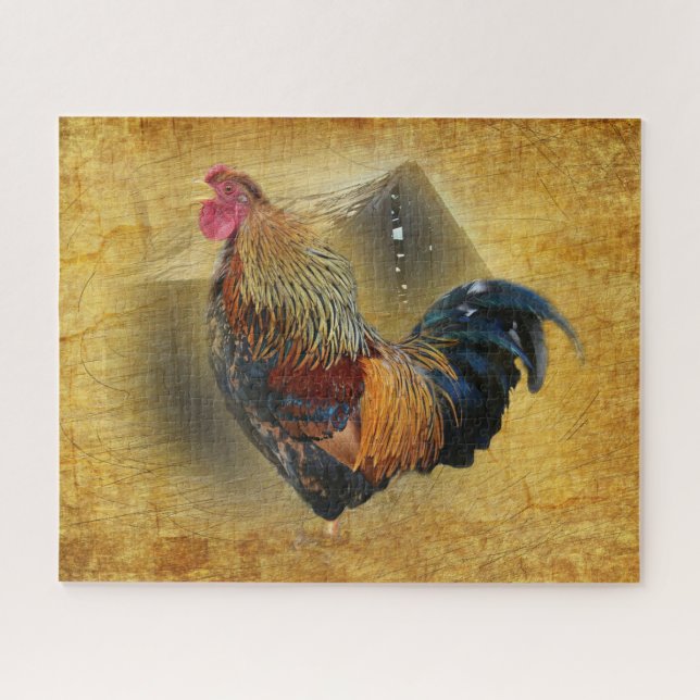Puzzle Belle coop de poulet rôti et de grange rustique (Horizontal)