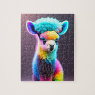 Puzzle Belle Douce Colorée Cute Fluffy Little Llama