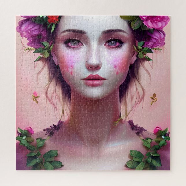 Puzzle Belle Ethereal Femme Imaginaire Art (Vertical)