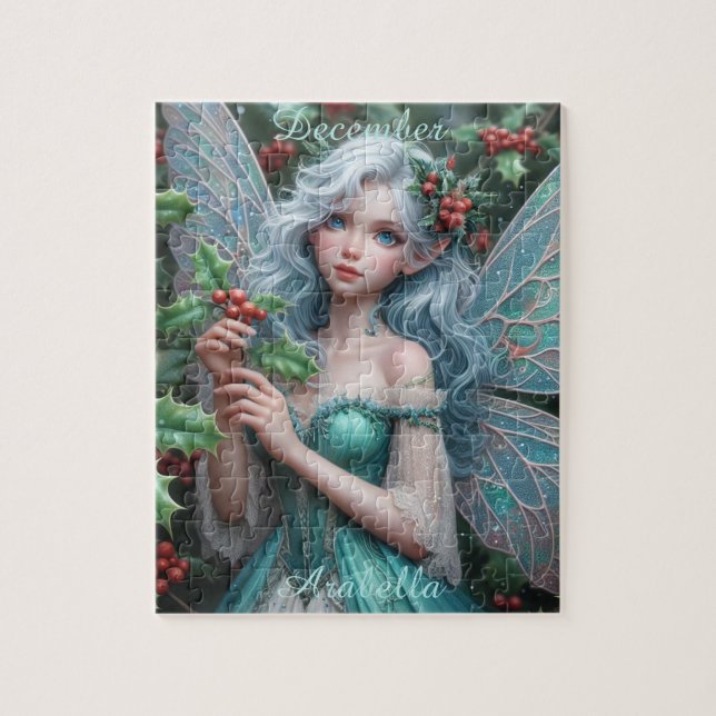 Puzzle Belle fée de décembre à Holly (Vertical)