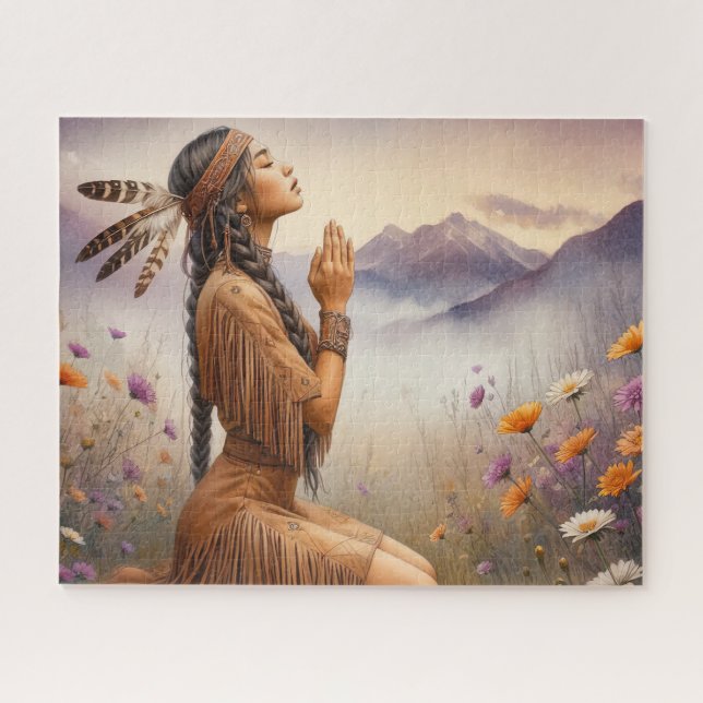 Puzzle Belle femme amérindienne/Héritage (Horizontal)