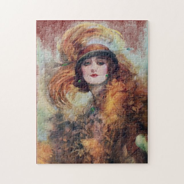 Puzzle Belle femme Portrait Vintage (Vertical)