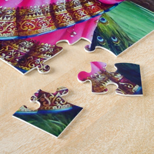 Puzzle Belle florale Vintage Krishna Radha