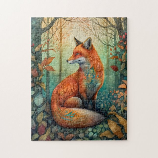 Puzzle Belle Forêt de Boho Animal/Renard (Vertical)