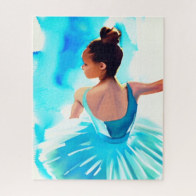Puzzle Belle jeune Ballerina en bleu (Vertical)