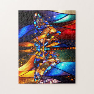 Puzzle Belle Libellule Ailée Colorée Brillante
