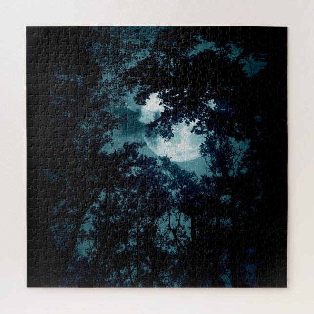 Puzzle Belle Lune qui coule avec les arbres (Vertical)