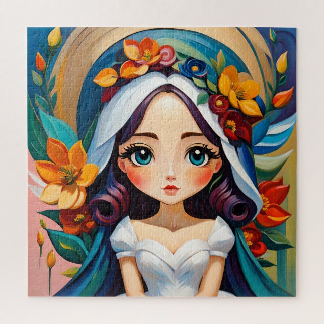 Puzzle Belle mariée en peinture (Vertical)
