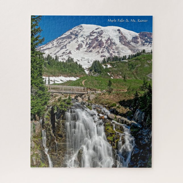 Puzzle Belle Myrtle Falls & Mont Rainier (Vertical)