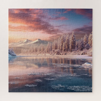 Puzzle belle nature hivernale