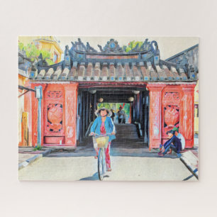Puzzle Belle oeuvre d'art du pont japonais Vietnam-Asie