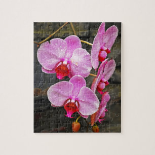 Puzzle Belle orchidée de papillon rose