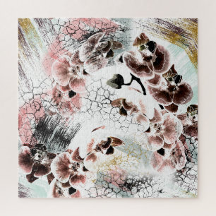 Puzzle Belle orchidée stylisée à fleurs