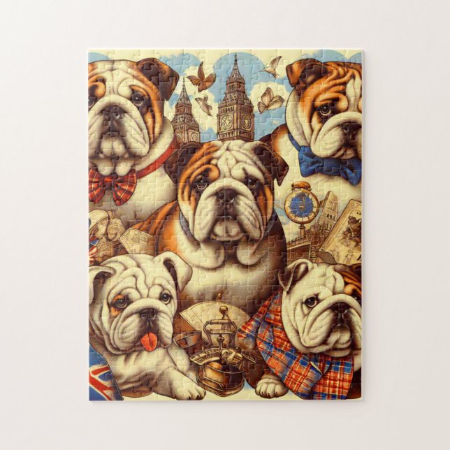 Puzzle Belle peinture anglaise de Bulldog (Vertical)