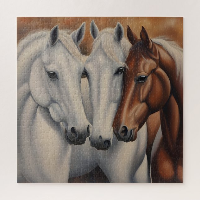 Puzzle Belle peinture de chevaux (Vertical)