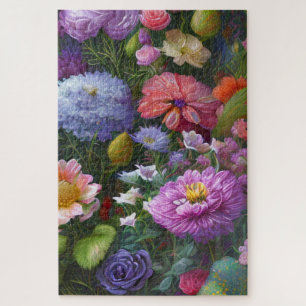 Puzzle Belle peinture numérique colorée Fleurs mixtes