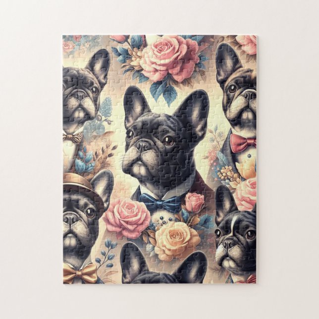 Puzzle Belle peinture Vintage de Bulldog (Vertical)