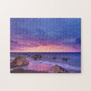 Puzzle Belle photo côtière du coucher de soleil