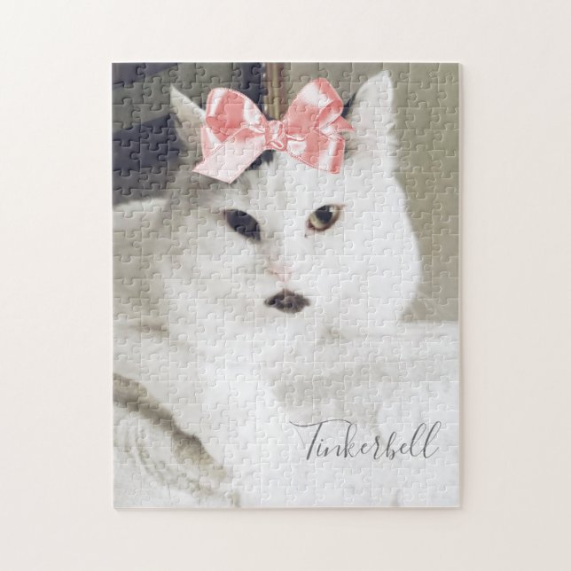 Puzzle Belle photo personnalisée chat animal de compagnie (Vertical)