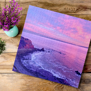 Puzzle Belle photo rose violet bleu océan superbe
