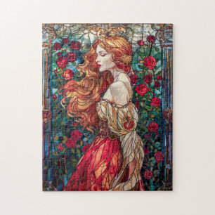 Puzzle Belle Princesse Parmi les Roses