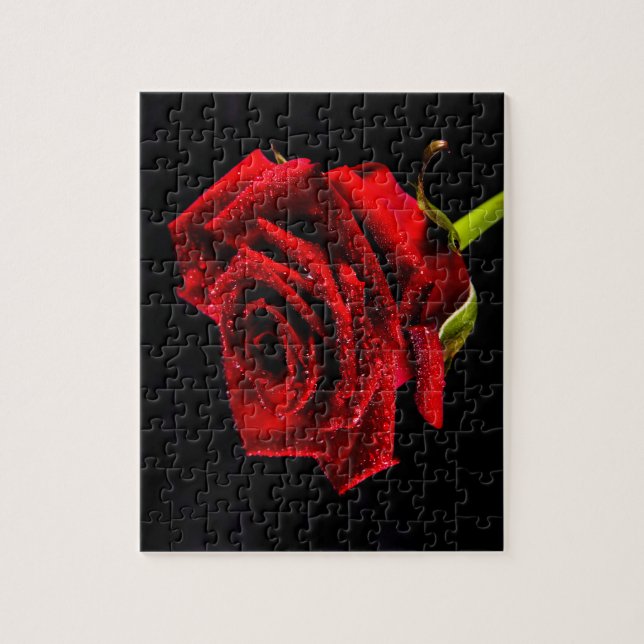 Puzzle Belle rose rouge (Vertical)