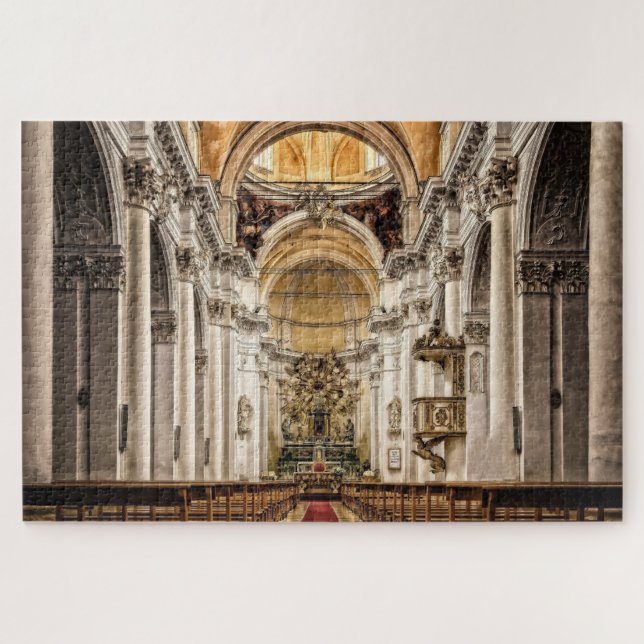 Puzzle Belle scène intérieure de cathédrale (Horizontal)