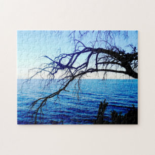 Puzzle Belle scène mystique d'arbre ancien sur la plage d