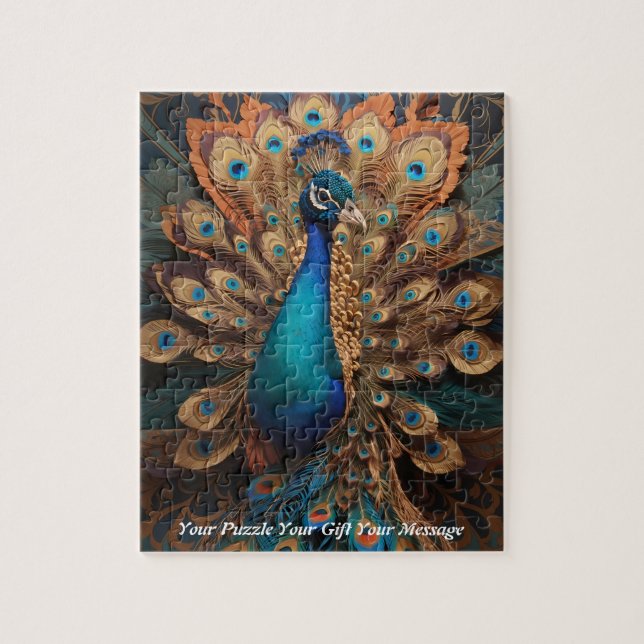 Puzzle Belle Splendor Majestic : Le Peacock Boho (Vertical)
