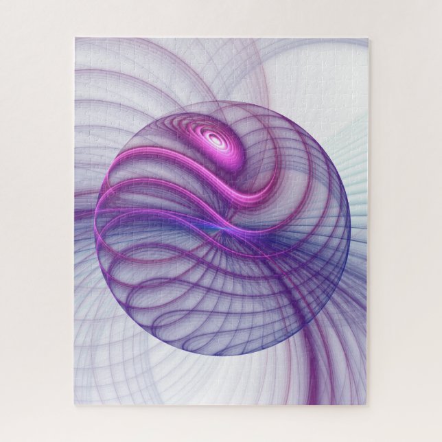 Puzzle Belle Swing Moderne Art Fractal Abstrait Rose (Vertical)