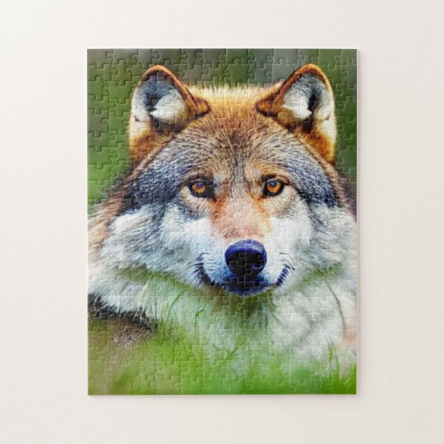 Puzzle Belle tête de loup Peinture (Vertical)