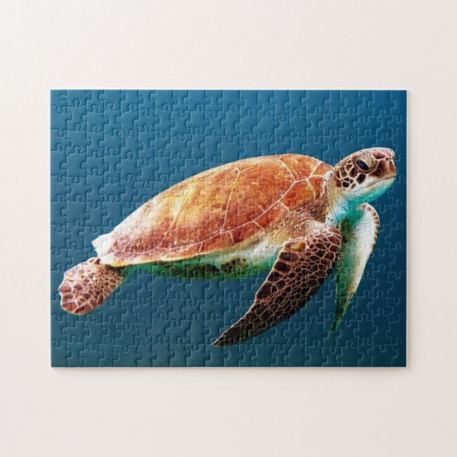 Puzzle Belle tortue verte (Horizontal)