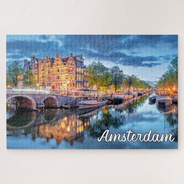 Puzzle Belle Ville D'Amsterdam, Pays-Bas (Horizontal)