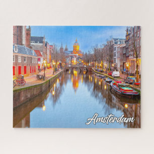 Puzzle Belle Ville Iconique D'Amsterdam, Pays-Bas