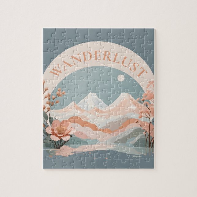 Puzzle Belle Wanderlust Mountain Paysage Voyage (Vertical)
