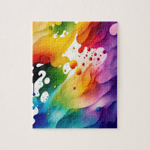 Puzzle Belles couleurs de fusion Splash Abstrait