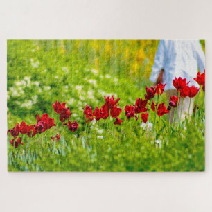 Puzzle Belles fleurs rouges, Pays-Bas