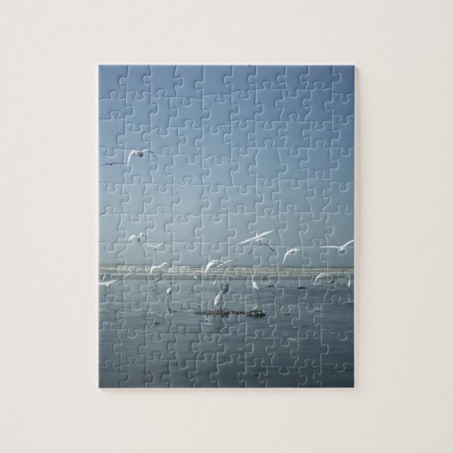 Puzzle Belles grues volant au-dessus de l'eau Ballet de l (Vertical)