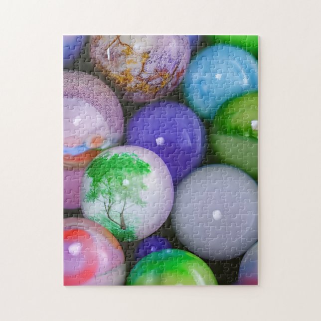 Puzzle Belles Marbres en verre - Couleurs calmes Relaxant (Vertical)