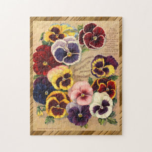 Puzzle Belles PANSIES de semis floraux victoriennes