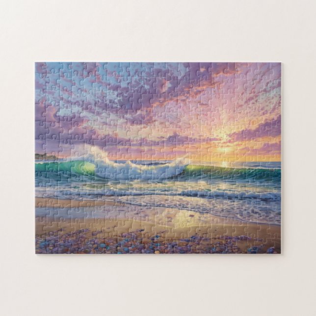 Puzzle Belles vagues de plage et art de rivage (Horizontal)