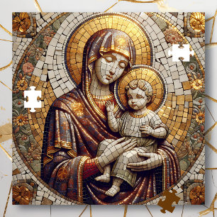 Puzzle Béni Mère Marie et Bébé Jésus   Religoie