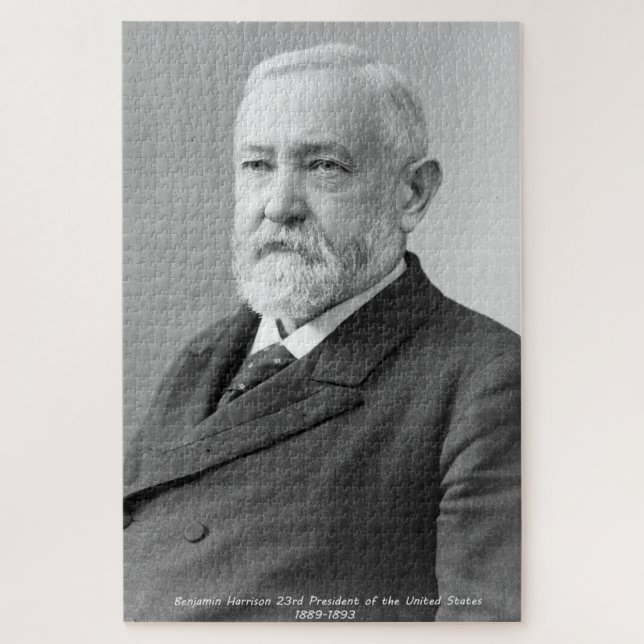 Puzzle Benjamin Harrison 23e président des États-Unis. (Vertical)